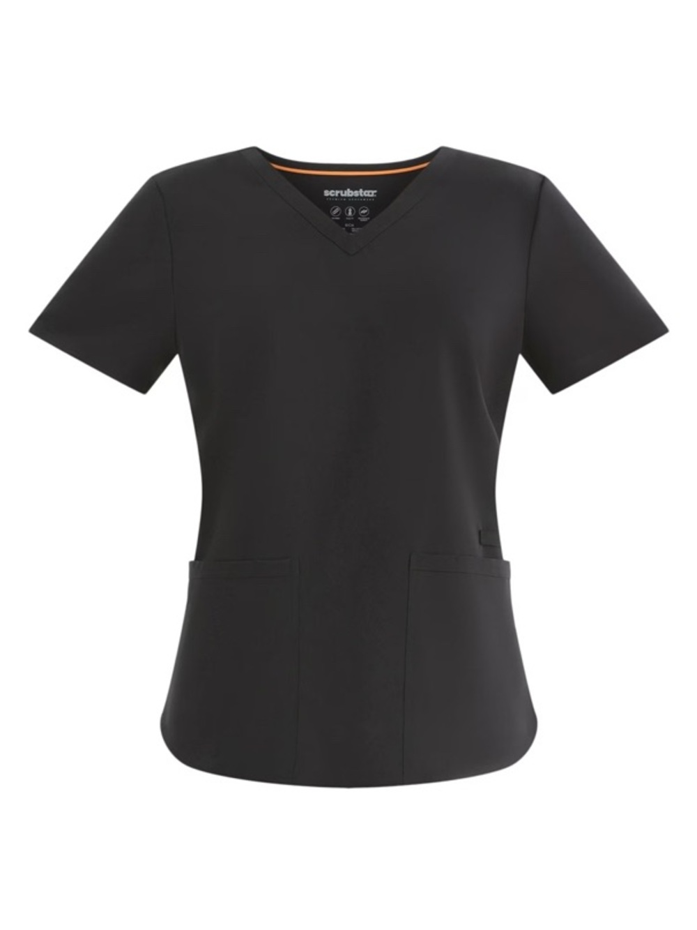 Scrubstar Women's V-Neck Short Sleeve Scrub Top - Black